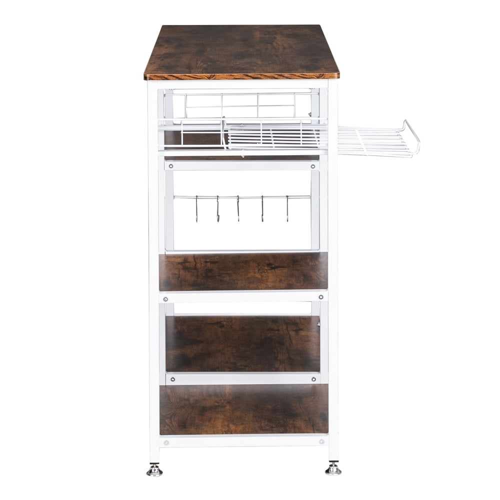Lowestbest Kitchen Rack, Bakers Racks, Kitchen Corner Rack, Kitchen Shelving and Storage, Microwave Stand for Spice Rack Organizer Workstation, Brown Lowestbest Kitchen Rack, Bakers Racks, Kitchen Corner Rack, Kitchen Shelving and Storage, Microwave Stand for Spice Rack Organizer Workstation, Brown