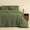 Forest Green, variant on Dreamology Chunky Waffle Duvet Cover 100% Cotton 3 Piece Set with Zipper Closure, Textured Fabric