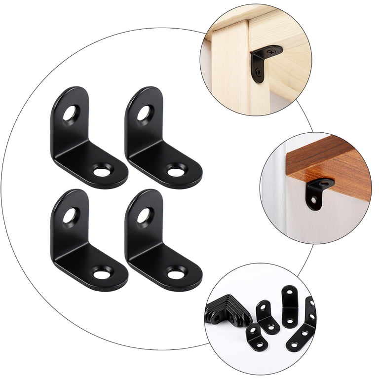 Juvielich 20-Pack Flat L-Shape Corner Brackets – 2x2 Inch Stainless Steel Right Angle Braces
