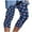 Dark Blue, variant on SwiftWear Women's Active Floral Print Capri Pants - Soft Fabric, Adjustable Waist, Stylish Design for Gym Workouts or Relaxed by the Beach