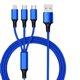 thumbnail image 4 of Cable de datos de uno a tres teléfonos móviles para Apple Android tipo-c cable de carga trenzado tres en uno, 4 of 5