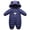 Dark Blue, variant on Baby Clothes Cute Infant Toddler Snowsuit Warm Newborn Boy Girl Winter Coats Hooded Zip Jumpsuit 0-12 Months