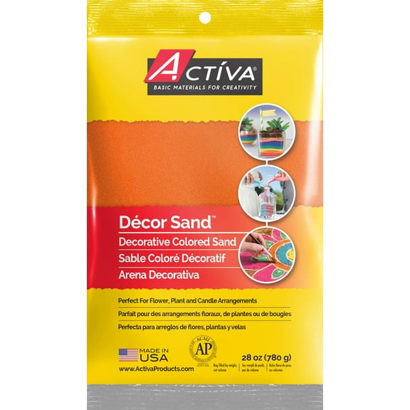 ACTÍVA 28 oz. Bag of Orange Decor Sand - Decorative Colored Sand