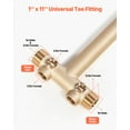 thumbnail image 3 of VEVOR 1" x 11" Well Pressure Tank Tee Kit, with 40/60PSI Switch, 7-Pieces Pure Brass Pressure Tank Installation Kit for Water Well, Fit Most Tanks with Diameters up to 16 Inches, 3 of 9