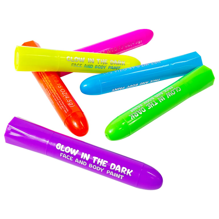 UV Neon Face Paint Stick - 6 Pk