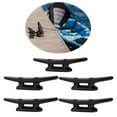 thumbnail image 4 of 5Pcs Durable Yacht Deck Dock Rope Cleat / Deck Cleats 4" in Black, 4 of 10