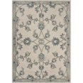 thumbnail image 1 of LR Resources VICTO81581IVO5070 5 x 7 ft. Mirroring Floral Bloom Area Rug, Ivory & Light Blue, 1 of 1