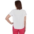 thumbnail image 2 of Alfred Dunner Womens Petite Solid Rolled Short Sleeve Tee, 2 of 4