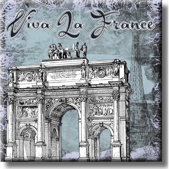 Viva La France Picture on Stretched Canvas, Wall Art Decor, Ready to Hang