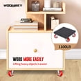 thumbnail image 6 of Furniture Lifter,Furniture Movers with 4 Wheels,Carbon Steel Panel Heavy Duty Dolly,360° Rotatable Rubber Universal Wheels,Maximum Load 1100LBS (Black, 4.2x3.9 in), 6 of 7