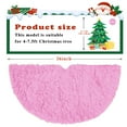 thumbnail image 3 of Gynky 36" Christmas Tree Skirt, Luxury Soft Ultra Plush Toscana Fabric Holiday Tree Base Cover Faux Fur Xmas Tree Mat Decorations Home Décor, Pink, 3 of 8