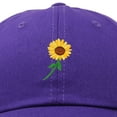 thumbnail image 2 of DALIX Sunflower Hat Womens Floral Baseball Cap in Purple, 2 of 6