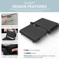 thumbnail image 7 of Alpha Living Electric Griddle Panini Press Sandwich Maker – Stainless Steel Panini Grill Press with Aluminum Griddle, 7 of 7