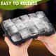 thumbnail image 2 of Bandejas grandes para cubitos de hielo con tapa, paquete de 3 moldes de silicona para cubitos de hielo, 2 of 5