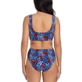 thumbnail image 3 of Rocae Abstract Colorful Butterflies for Bikini Set for Women Two Piece Sexy High Swimsuits Split Crossover Bikini X-Large, 3 of 9