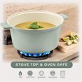 thumbnail image 4 of 5 Qt Dutch Oven Pot with Lid, Nonstick Ceramic Dutch Oven Stock Pot Perfect Bread Baking, Stovetop Oven & Dishwasher Safe, Sage Green, 4 of 6