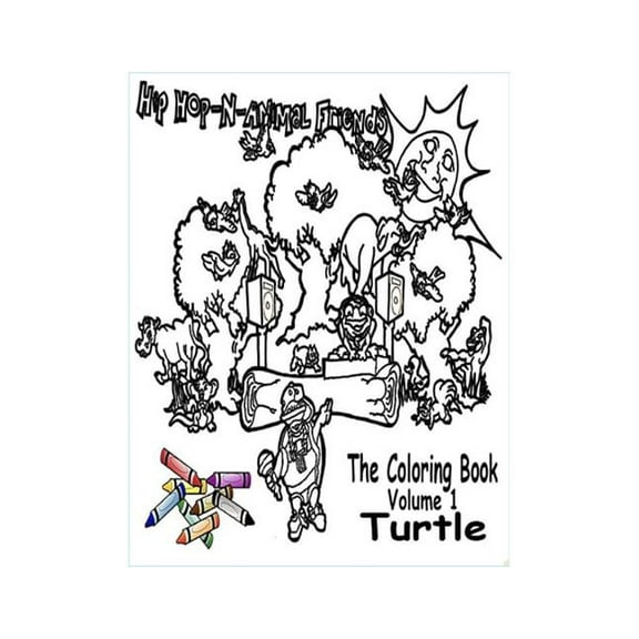 Hip Hop-N-Animal Friends: Coloring Activities Book (Paperback)