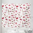 thumbnail image 1 of Cosmetics Tapestry, Beauty Theme Pink and Burgundy Lipstick and Kiss Pattern Makeup Concept, Fabric Wall Hanging Decor for Bedroom Living Room Dorm, 5 Sizes, Burgundy and Pink, by Ambesonne, 1 of 1