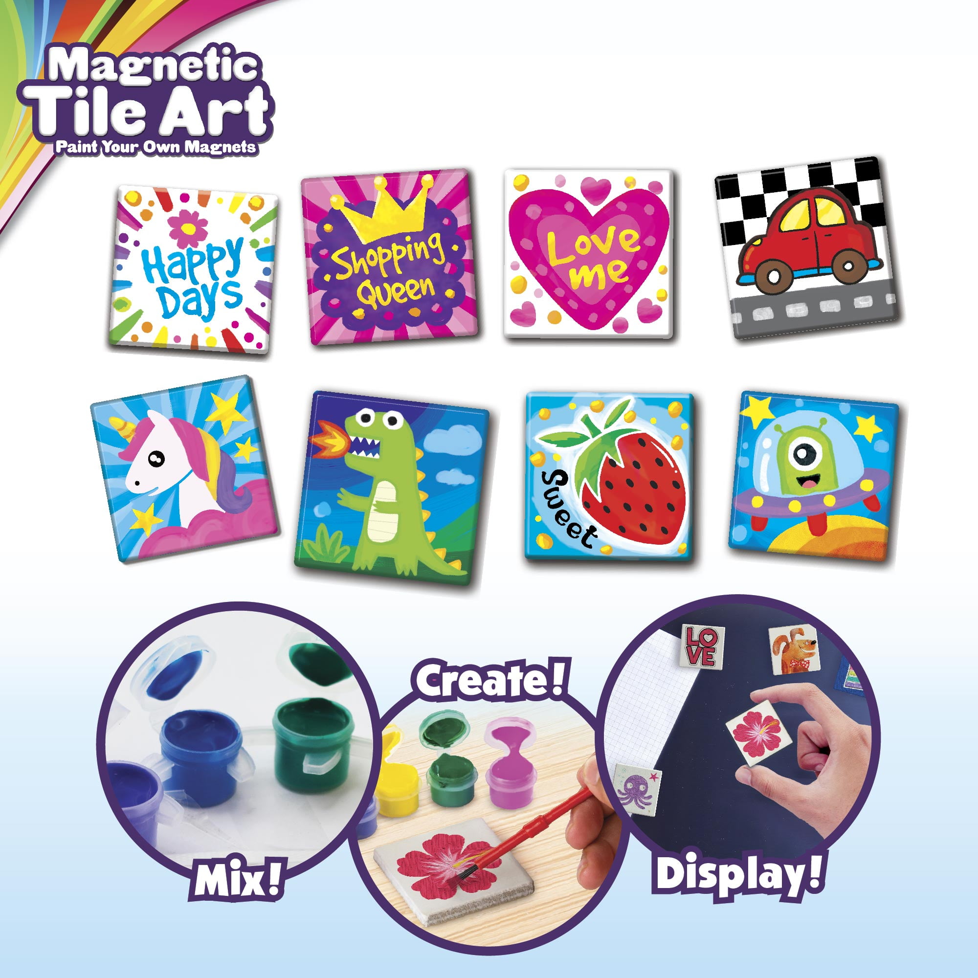 4M Magnetic Fridge Tile Painting Art Kit For 9-12 Year Olds