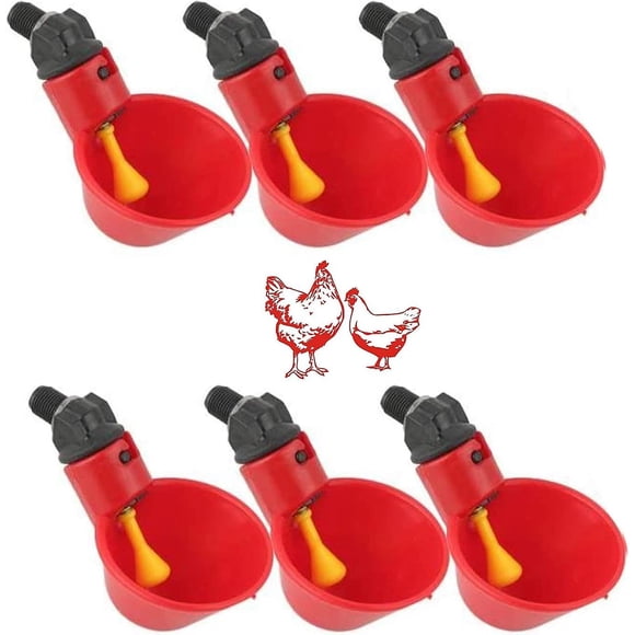 6 Pcs Gobelets d'Abreuvoir pour Poulet, Machine Automatique de Boisson pour Volaille Gobelet de Poulet pour Poulet Canard Lapin