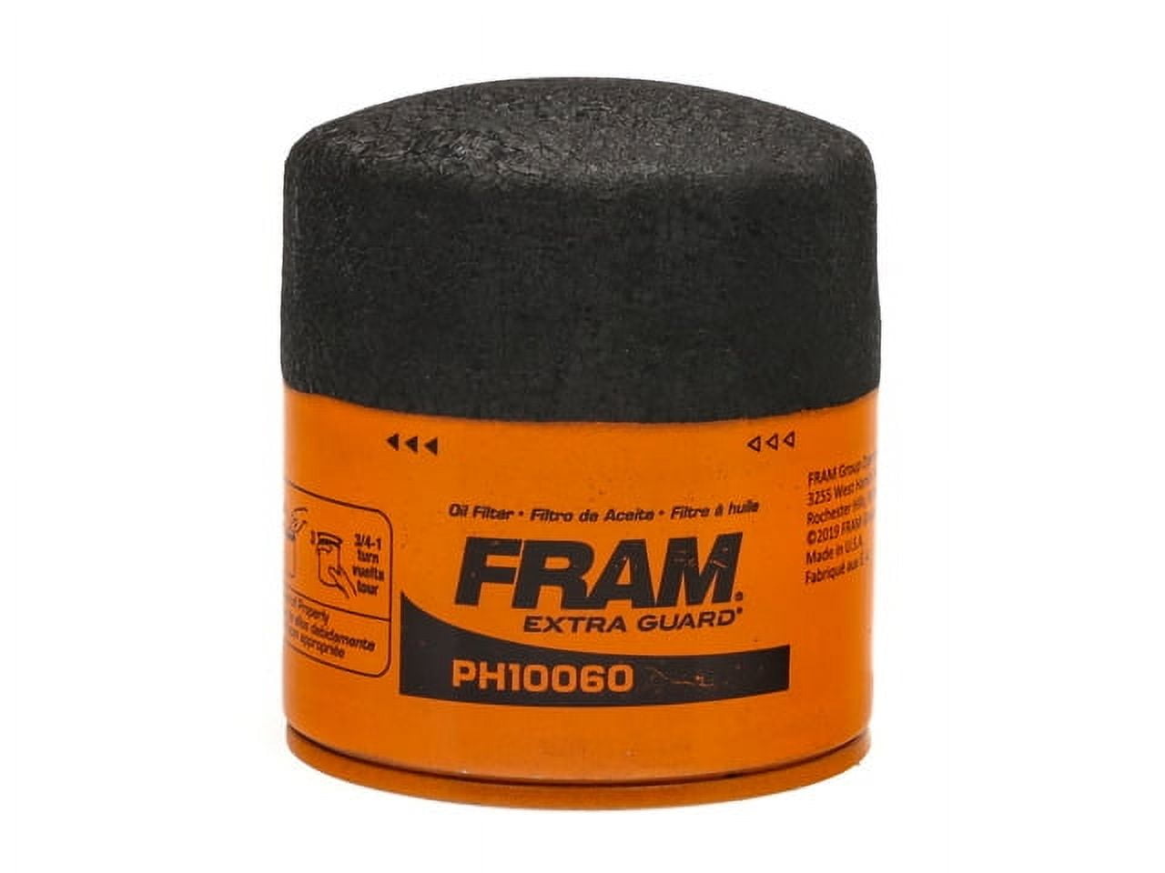 FRAM Extra Guard Oil Filter, PH10060, 10K Miles, Replacement Oil Filter Fits Select Vehicles