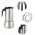 thumbnail image 2 of Miangastore 1pc Stainless Steel Moka Pot Espresso Coffee Maker Home 300ML Coffee Pot, 2 of 9