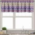 thumbnail image 3 of Ambesonne Colorful Valance & Curtain, Chevron Small Strikes, 55"x24", Purple Khaki Blue, 3 of 6