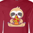 thumbnail image 4 of Inktastic Sloth Pizza Long Sleeve T-Shirt, 4 of 5