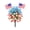 Multicolor-3B Home Decor, variant on karymi Artificial Tree with Red White Blue Flag Ground Stakes Planteds In The Ground Suitable for Outdoor Garden Landscaping and Decoration Fourth of July Decorations