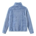 thumbnail image 3 of BXINGOHAI Womens Winter Sherpa Fleece Jacket Fashion Casual Long Sleeve Solid Warm Jackets Zip Up Tops Coat Sky Blue,S, 3 of 5