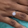 thumbnail image 2 of 1Ct Lab Created Diamond Round Cut Solitaire Engagement Ring 14K White Gold Plated, 2 of 4