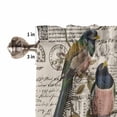 thumbnail image 5 of Half Window Curtain 36 Inches Long, Vintage Birds Window Treatment Curtain Drapes, Country Envelope Postmark Farmhouse Botancial Small Tier Curtains for Bathroom Over Sink, 27.5"x36", 2 Panels, 5 of 7
