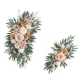 thumbnail image 4 of 2x Arco de Boda, Flor Artificial, Botín Floral, Arco Decorativo de Boda, Corona de Rosas para Fondo de Pared, Mesa de Vacaciones estilo B, 4 of 8