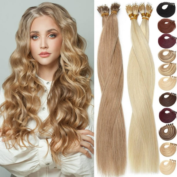 Benehair Human Hair Extensions Nano Ring I Tip Remy Hair Loop in