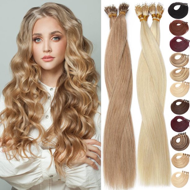 Benehair Human Hair Extensions Nano Ring I Tip Remy Hair Loop in