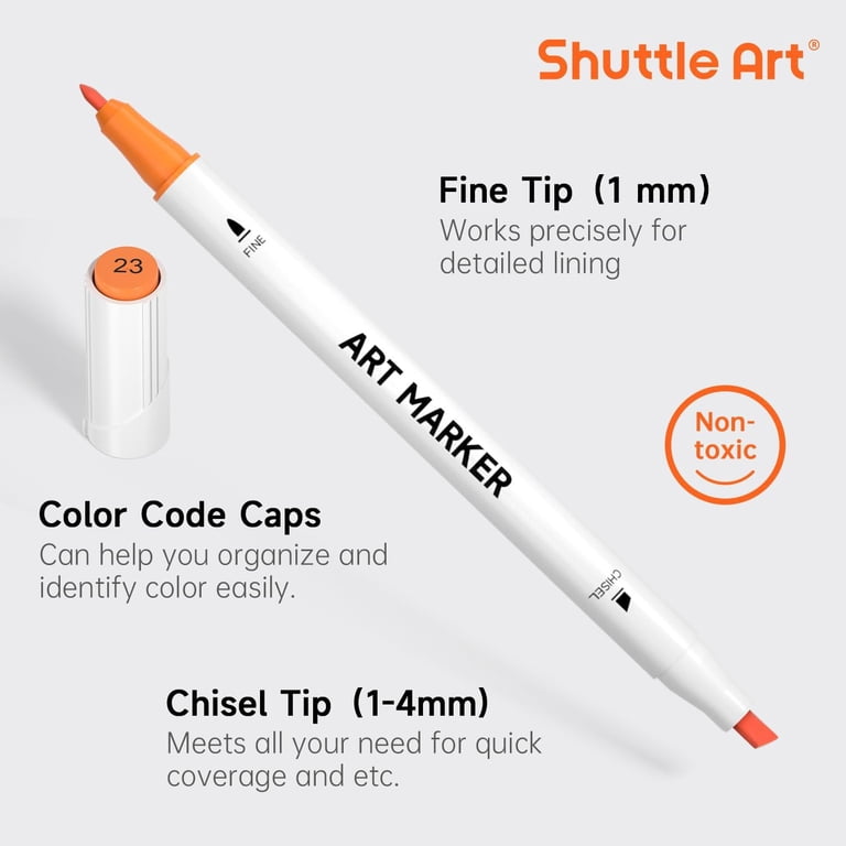 101 Colors Dual Tip Alcohol Markers with Case photo 2