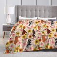 thumbnail image 4 of Sunflower Flower Throw Blankets Flannel Fleece Blanket 50"X40" For, 4 of 6