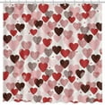 thumbnail image 2 of jafea Valentines Shower Curtain Red Pink Hearts Shower Curtain for Valentine''s Day Bathroom Decor Sweetheart Bathroom Curtains Washable Durable Fabric 72x72 in, 2 of 6