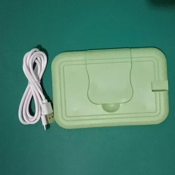 Calentador de Toallitas Húmedas de Plástico, de Toallitas Húmedas, Calentador de Toallas con Alimentación USB, Calentador de Toallitas Húm Verde CUTICAT Calentador de toallitas