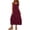 Red, variant on Midi Dresses for Women Classic Square Neck Sleeveless Beach Dress Flowy A-Line Solid Color Women's Cotton Linen Dresses Breathable Casual Loose Shift Sundress with Pockets S