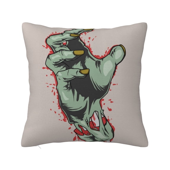 ZICANCN Hand Zombie Blood Decorative Throw Pillow Covers , Couch Sofa Decorative Knit Pillow Covers for Living Room Farmhouse 16"x16"