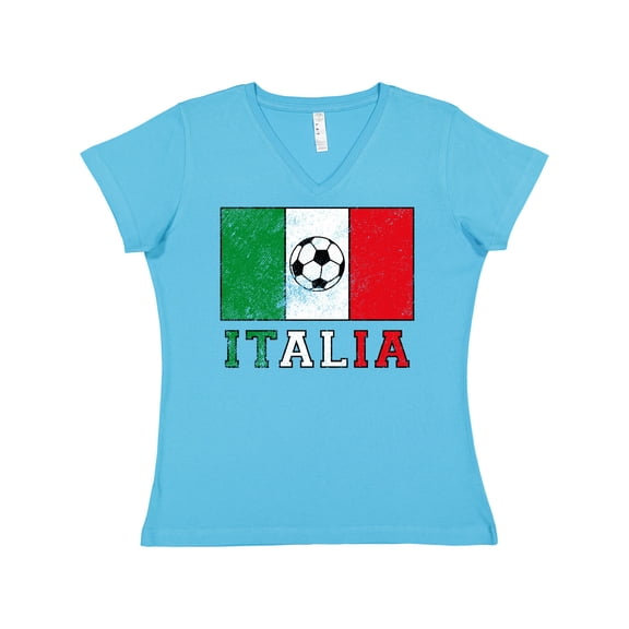 Inktastic Italian Soccer Women's V-Neck T-Shirt