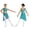 Blue Green, variant on iiniim Girls Lyrical Dance Shiny Rhinestones Crop Top with Skirted Leotard 2-Piece Ballet Dance Outfits Purple 6