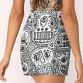 thumbnail image 5 of Oodles Of Doodles Skirts Woman Fashion 2024 Pant Skirt Mini Skirts Office Short Skirt Doodle Black And White Monochrome Pattern, 5 of 6