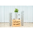 thumbnail image 3 of Leewadee Large Silver Home Decor Floor Vase - Wooden 34 inch Tall Farmhouse Decor Flower Holder For Fake Plant And Pampas Grass, 3 of 7