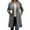 *Dark Gray, variant on Long Wool Coats for Women ,Notched Lapel Single Breasted Long Jacket,Winter Casual Trench Coat Outerwear Army Green,Womens Plus L