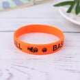 thumbnail image 2 of FUTUREORYY Orange Silicone Wristbands with Basketball Patterns for Decor Eyecatching Party Accessories Fits Most, 2 of 8