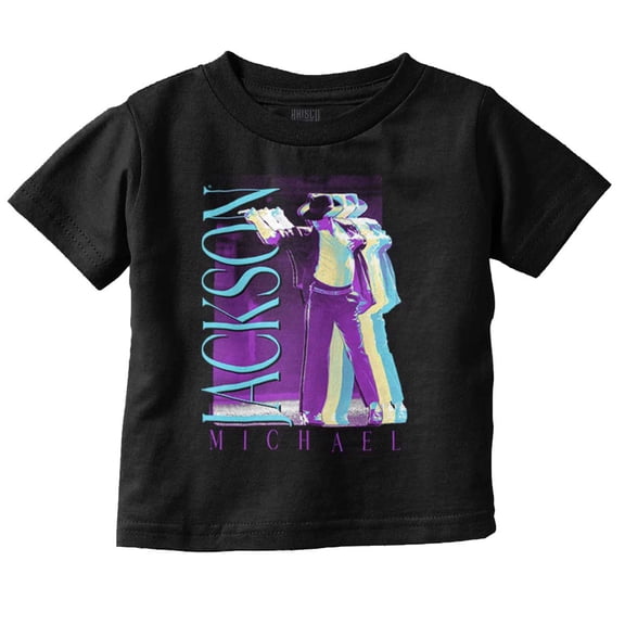 Michael Jackson MJ Dance Glitch Toddler Kids Crew Neck Graphic T-Shirt Brisco Brands 6M