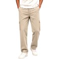 thumbnail image 5 of Mooqilaa Boys Cargo Sweatpants, Elastic Waist Casual Relaxed Fit Fleece-lined Winter Pants Khaki Size 5-6 T, 5 of 8