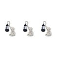 thumbnail image 4 of Ruiboury Charming Elephant Statue With Solar Lantern For Garden Decor Decorative Garden White 3Set, 4 of 6